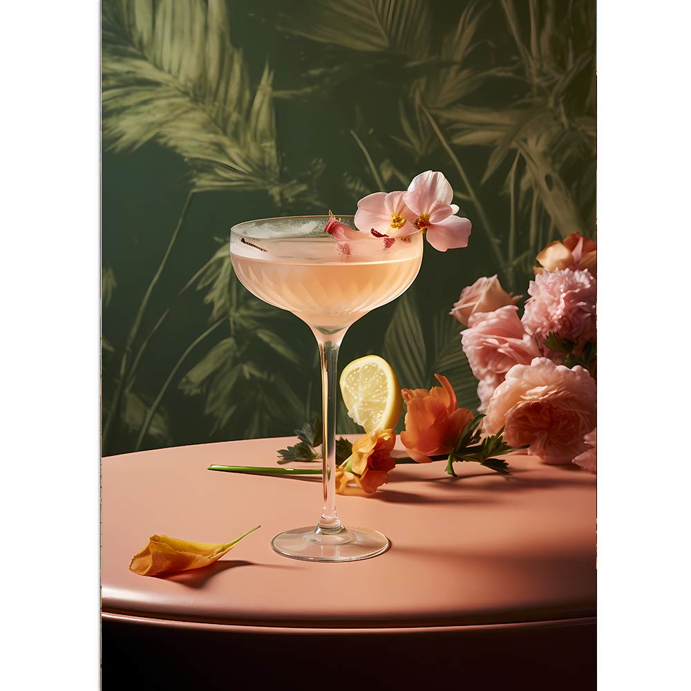 Ein eleganter pinker Cocktail