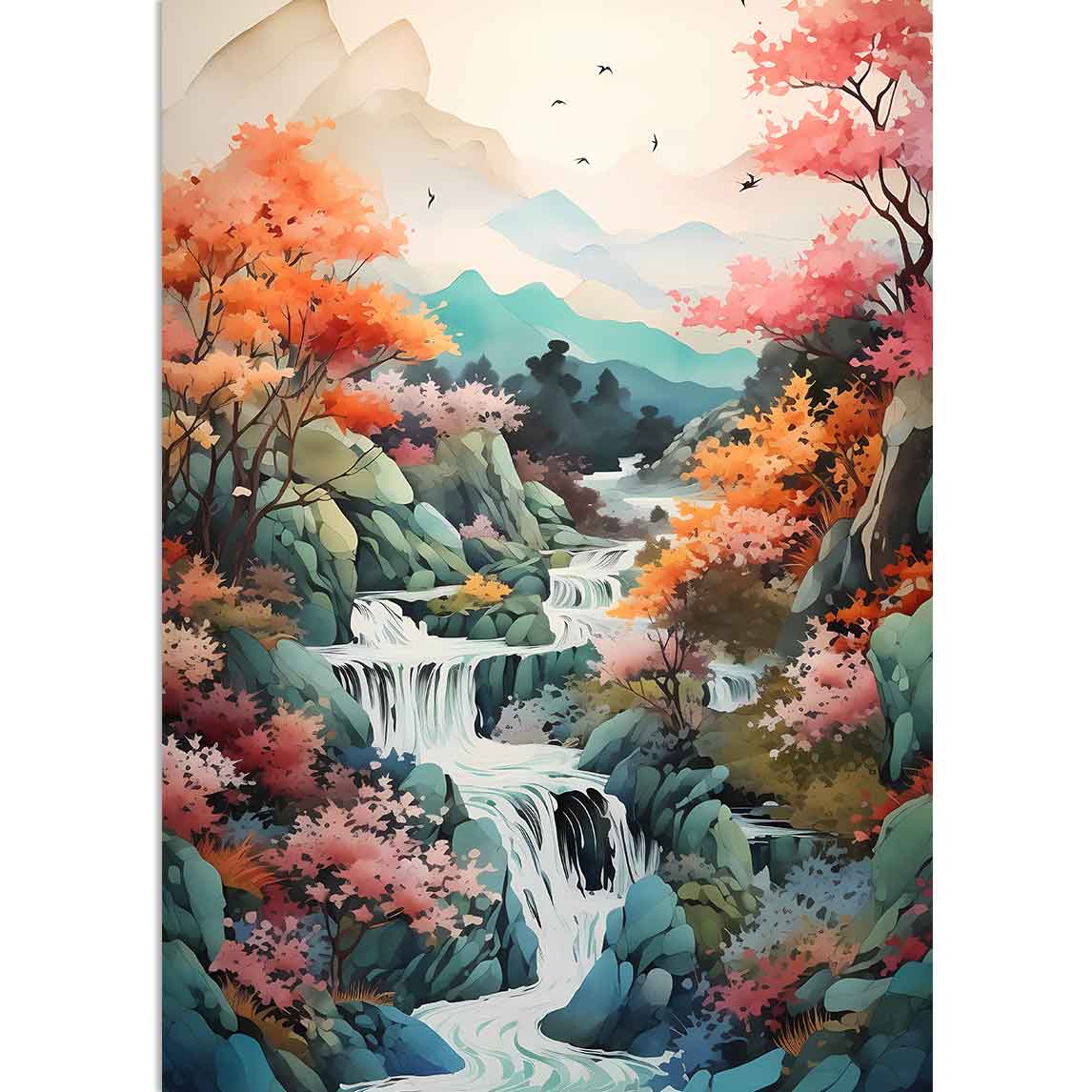 WATERFALL - Wasserfall in Japan Stil