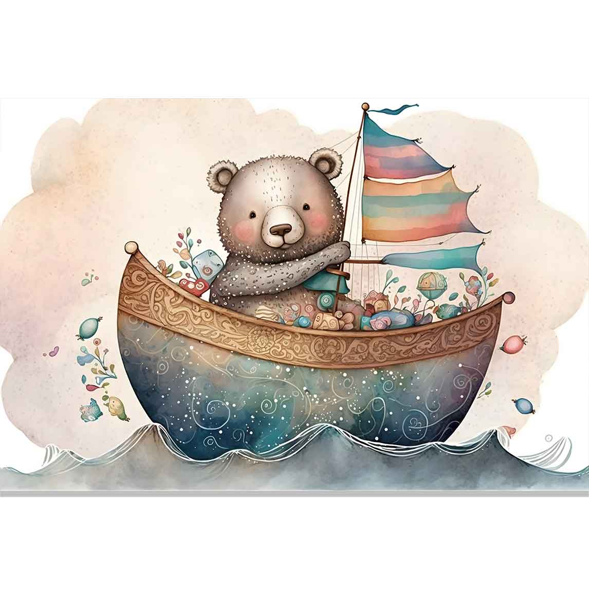 CUTE BEAR  - Süßer Bär auf Boot