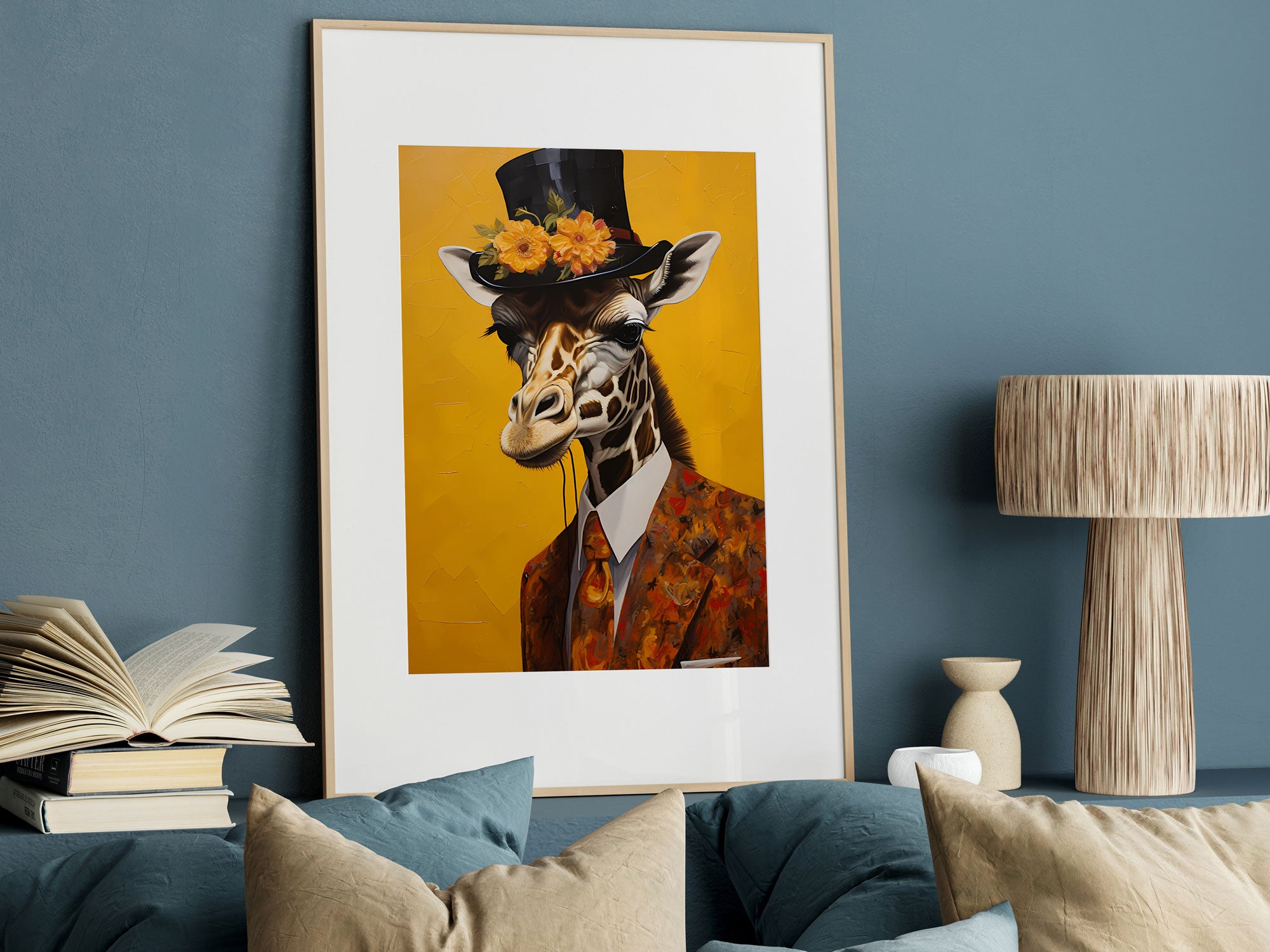 GIRAFFE WITH HAT - Elegante Giraffe