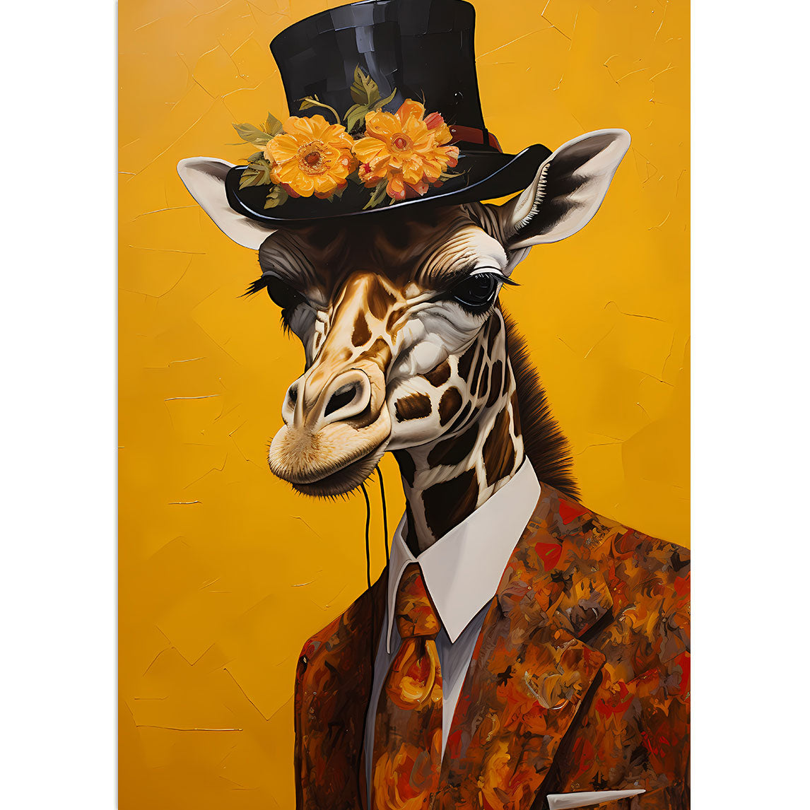 GIRAFFE WITH HAT - Elegante Giraffe