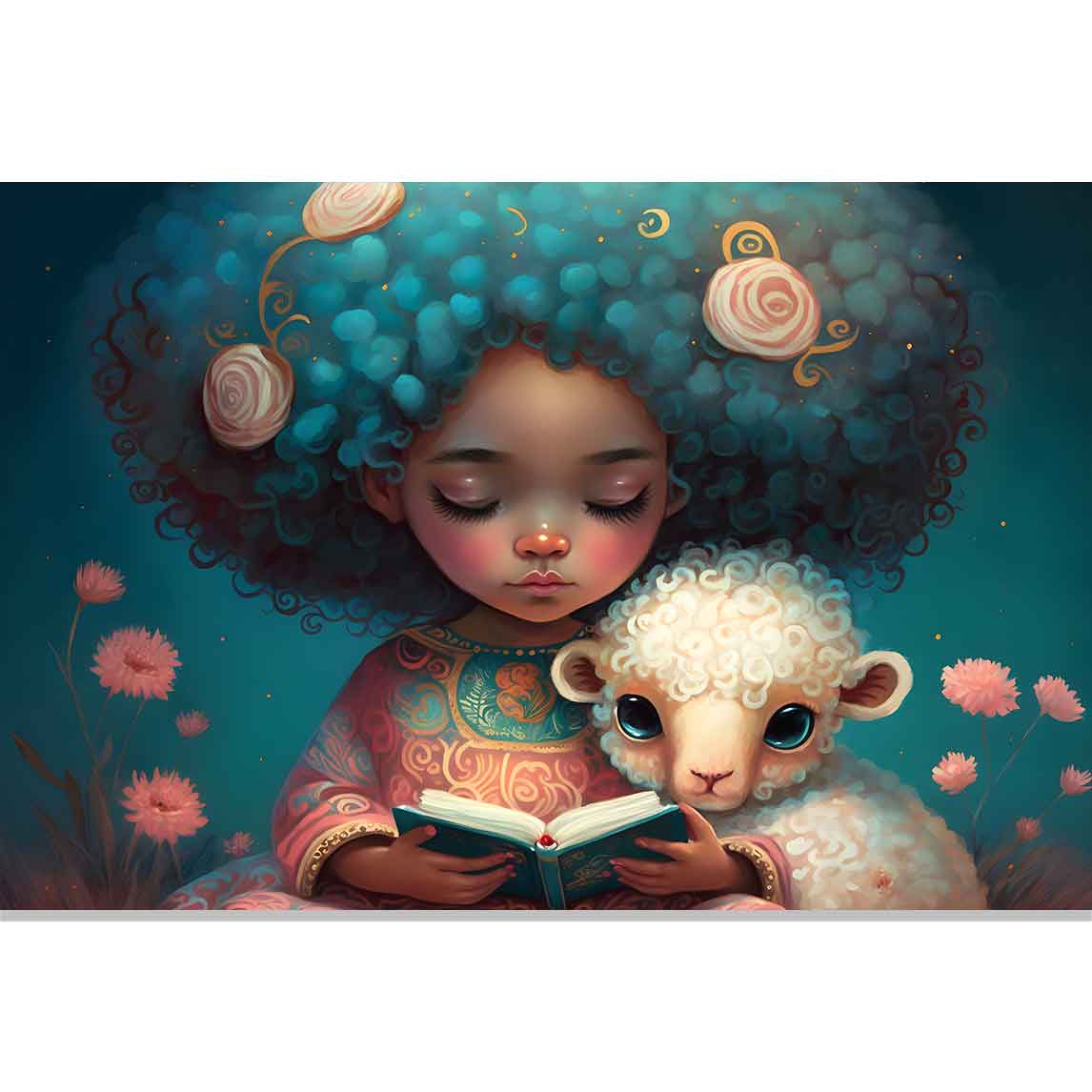 SHEEPWELL - Süßes Mädchen mit Schaf