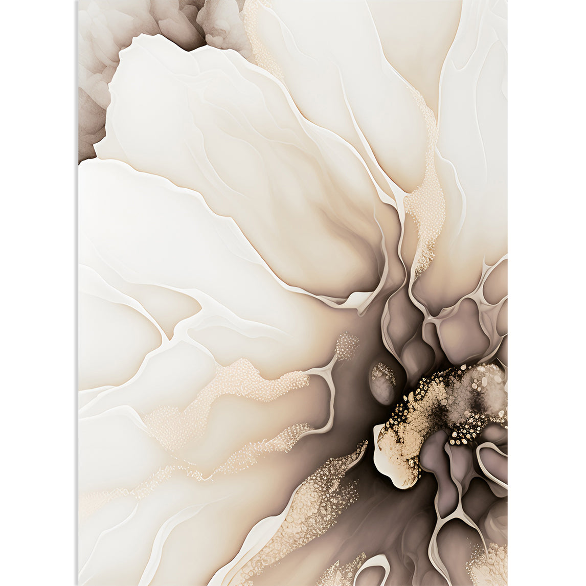 WHITE ABSTRACT FLOWER - Weiße Abstrakte Blume