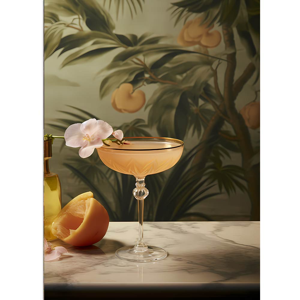 Ein Cocktail mit einer Blume